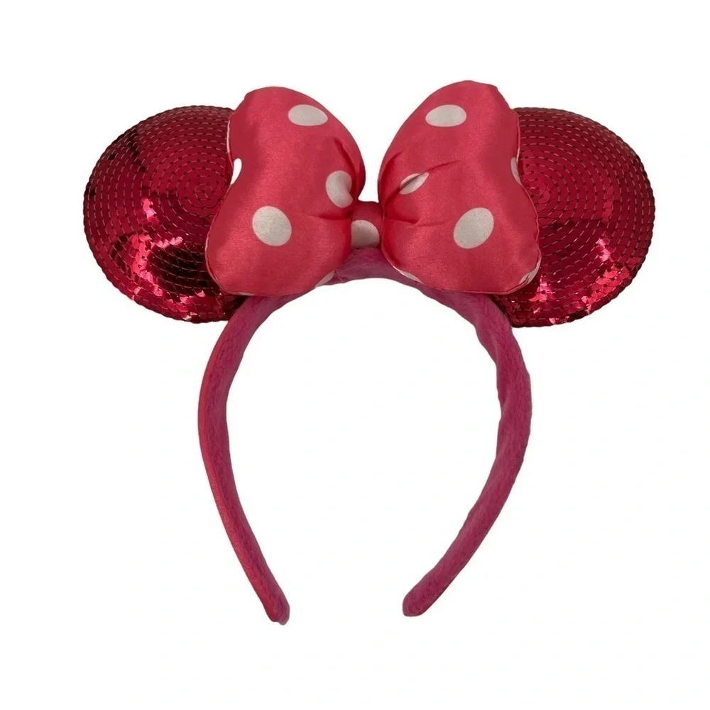 Disney Pink Sequin Minnie Mouse Ears One Size